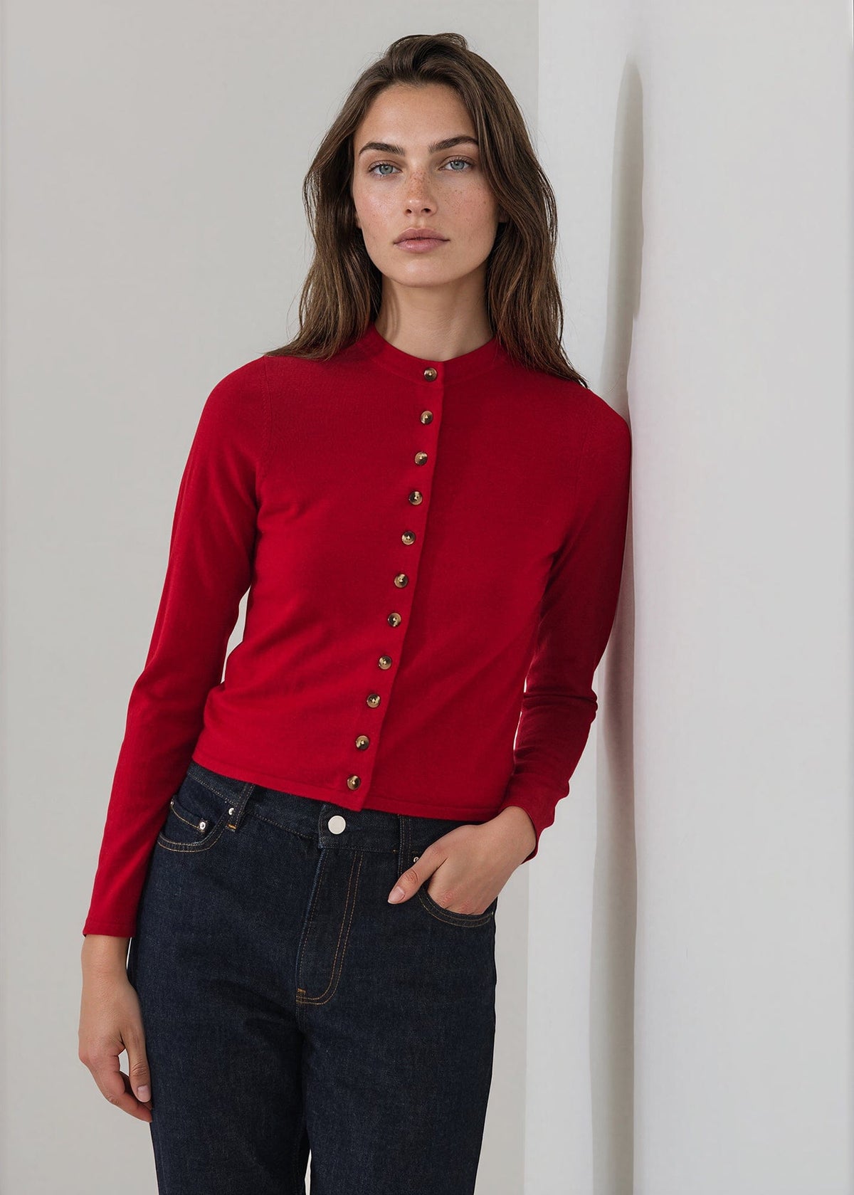 PATRICK ASSARAF - Extra-Fine Merino Cropped Cardigan