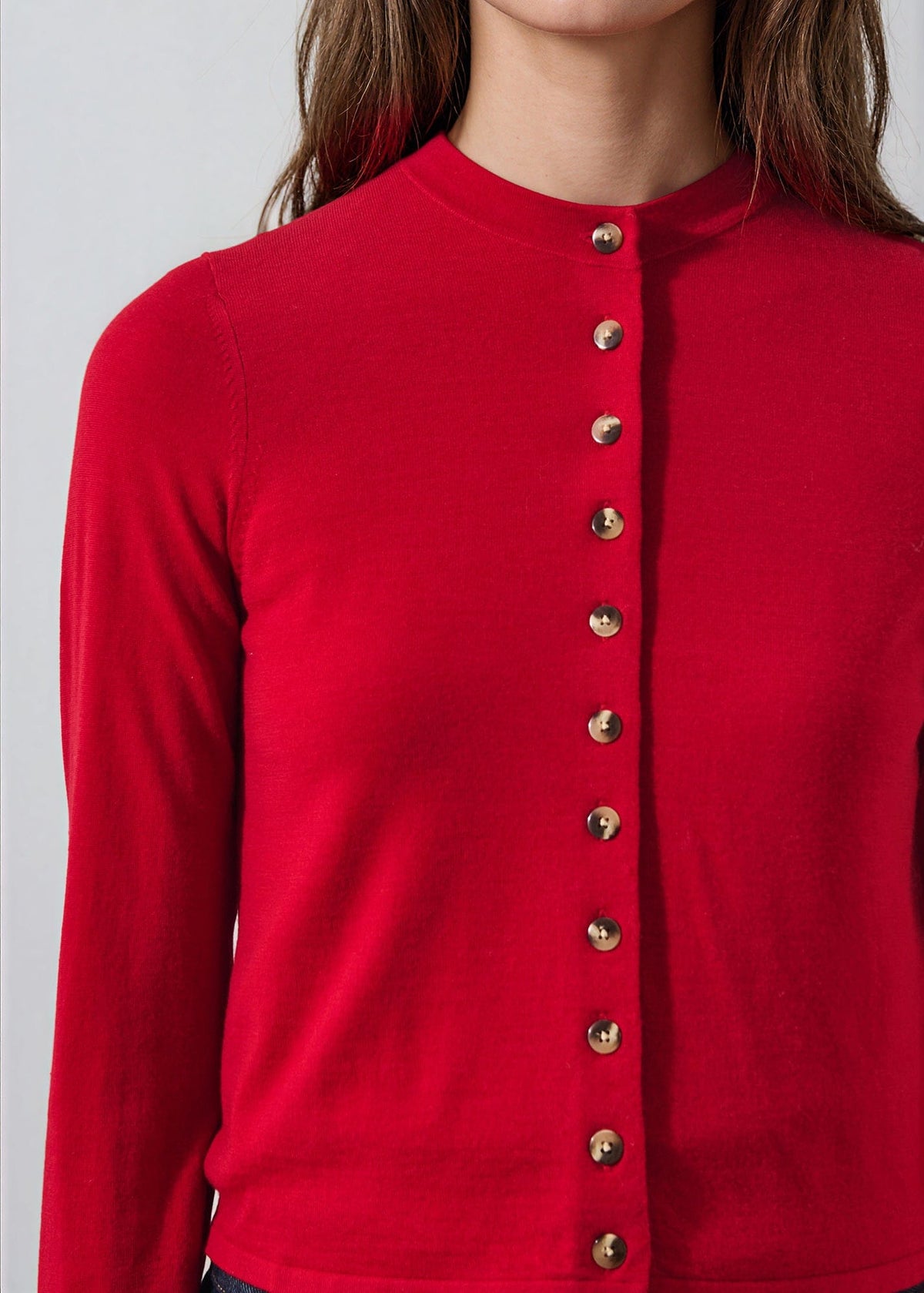PATRICK ASSARAF - Extra-Fine Merino Cropped Cardigan