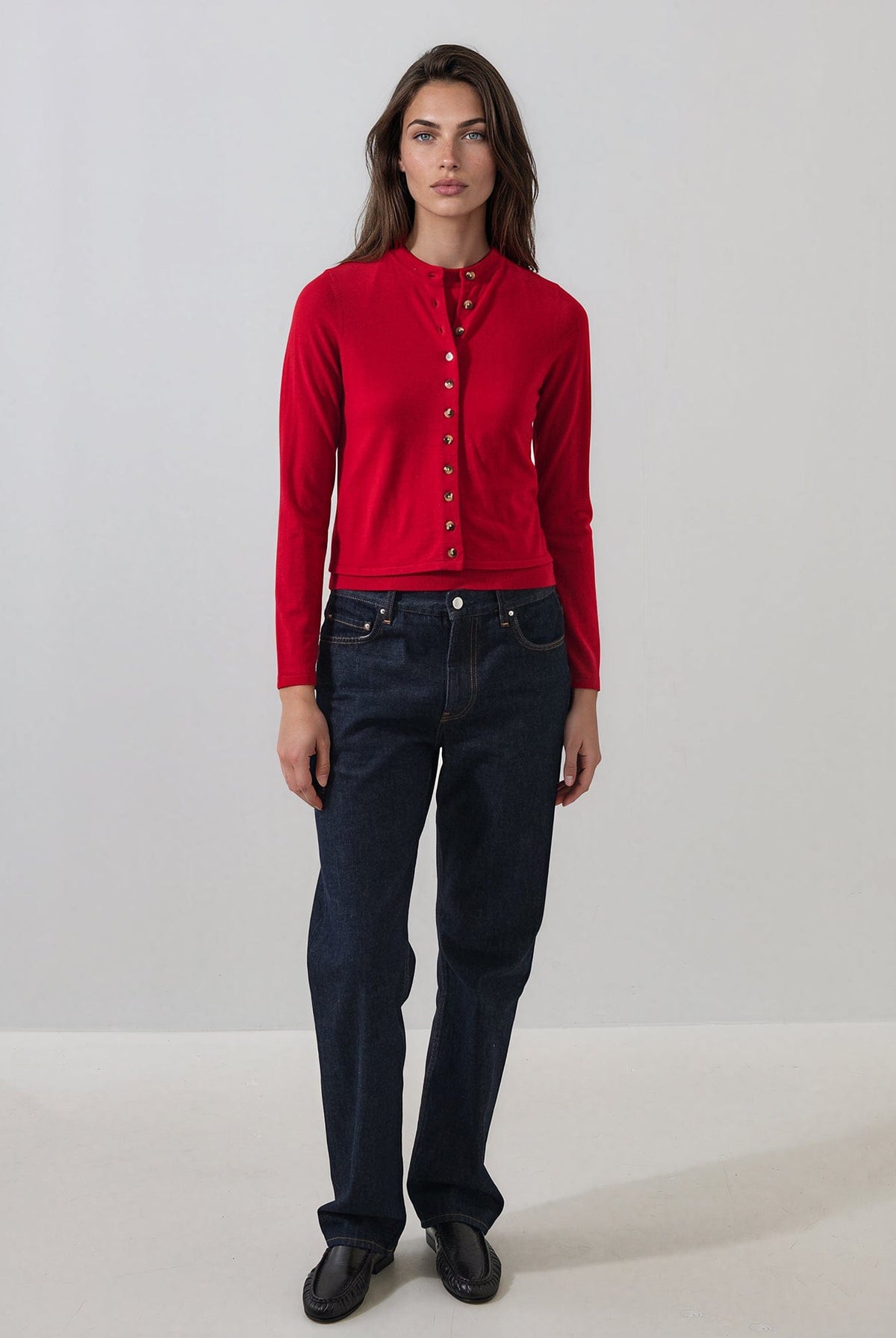 PATRICK ASSARAF - Extra-Fine Merino Cropped Cardigan