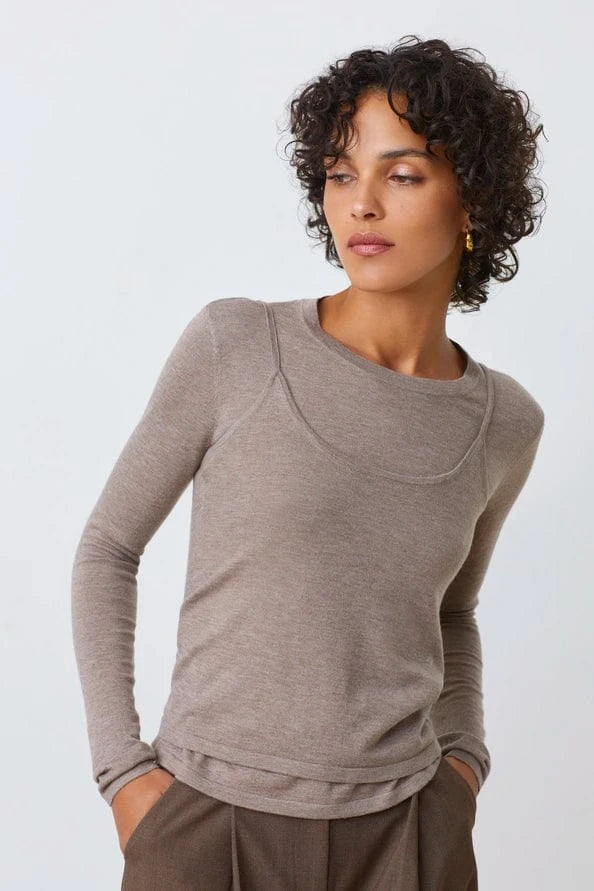 Suncoo Ladies Privat Jumper - Taupe main image 0