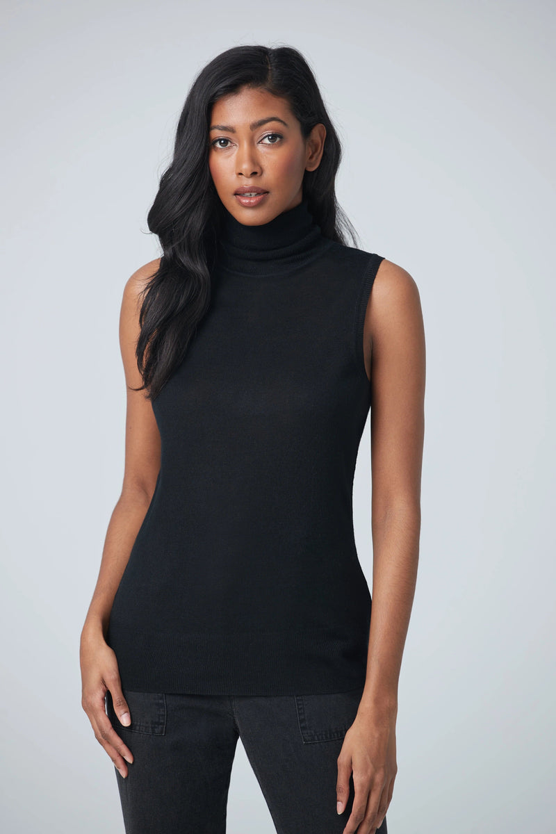 Grey sleeveless outlet turtleneck