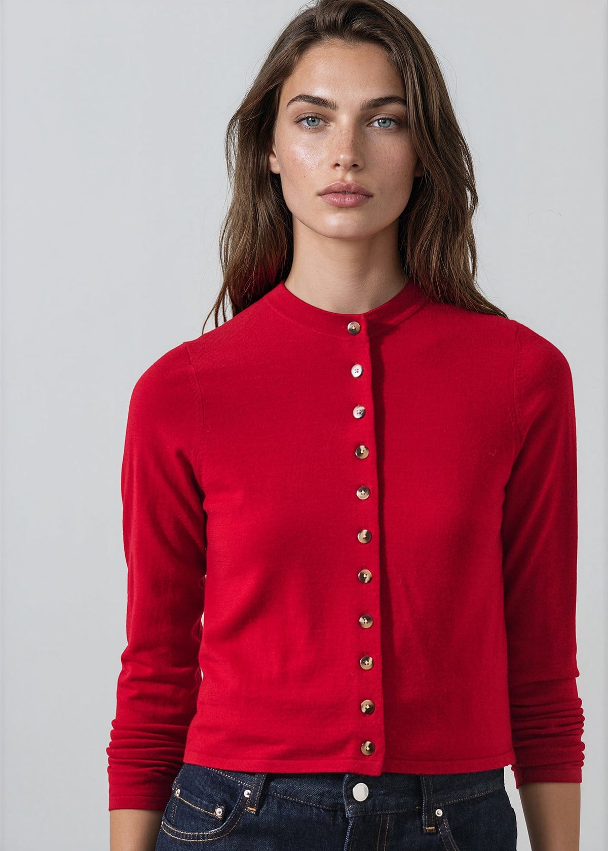 PATRICK ASSARAF - Extra-Fine Merino Cropped Cardigan