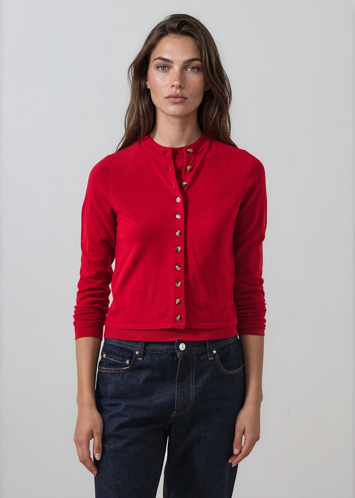 PATRICK ASSARAF - Extra-Fine Merino Cropped Cardigan