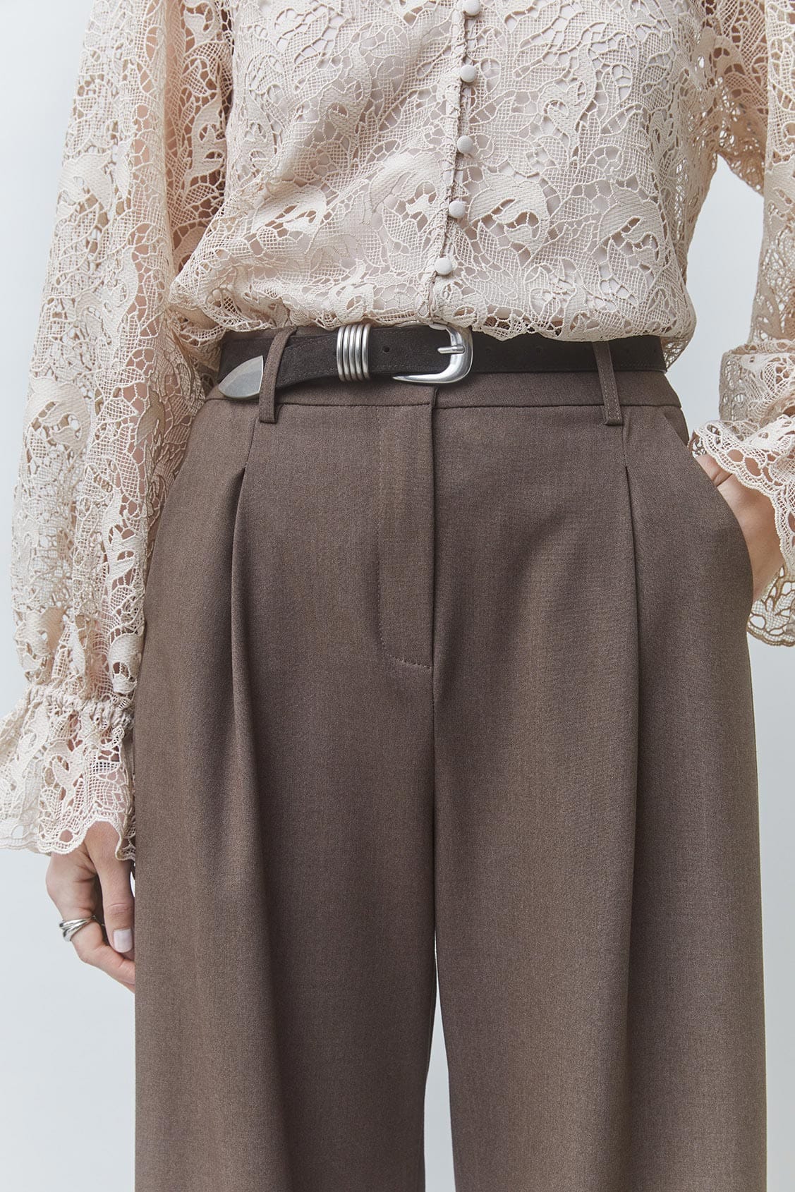SUNCOO - Pantalon Plissé Jonas